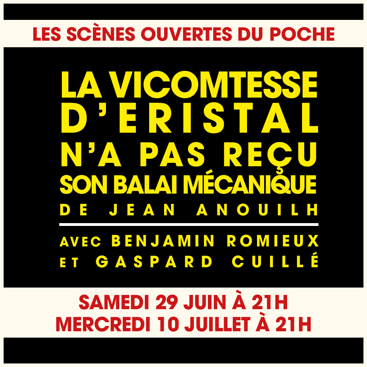 LA D'ERISTAL N'A PAS REÇU SON BALAI MÉCANIQUE • Théâtre de